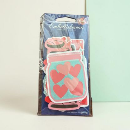 Picture of 24 x  Decorative Love Embellishments for scrapbooking by Icon Craft NEW