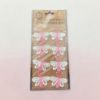 Picture of 8 x Crochet Butterflies applique/embellishments white and pink NEW