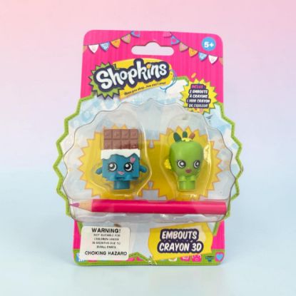 Picture of shopkins 3d erasers 2 designs  apple blossom choc bar  blue and green