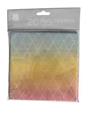 Picture of sunset pastel napkins 20 x sunset pastel rainbow effect napkins