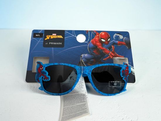 Picture of M/L Spiderman sunglasses blue with spiderman on frame