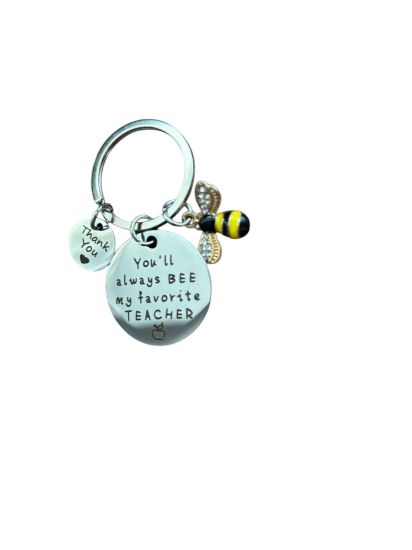 Picture of Teacher Gift 1 x Keyring Teacher Gifts Bee Keyring Youll Always Bee My Favourite Teacher New
