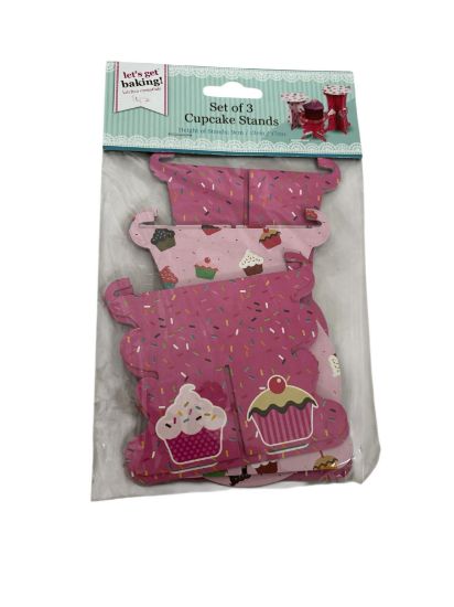 Picture of Cupcake Stand Set of 3 Single CUPCAKE Dessert Display Party Table Decoration
