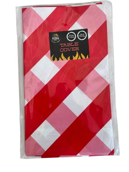Picture of red diamond pattern Table cover summer [party 140 x 190 cm New