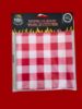 Picture of red gingham check tablecloth table cover wipe clean 137 x 182 cm