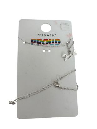 Picture of Pride PROUD Necklace PROUD Charm NEW rainbow pride