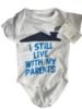 Picture of I still live with my parents baby grow vest body vest body suit 0-3  months