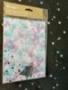 Picture of cosmic GIFT WRAP SET 2 SHEETS +2 silver star TAGS Blue lilac Cosmic design Silver Stars New