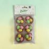 Picture of 6 x Easter Egg Nest Decorations with green yellow pink eggs Easter Craft