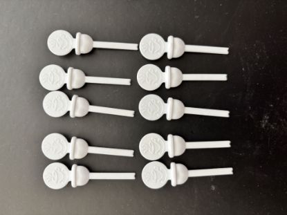 Picture of 10 x WHITE Coffee Stopper Splash Sticks stix to go Coffee Cup Lid Plug Stopper