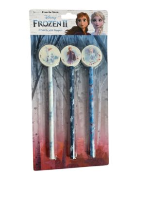 Picture of 3 x DISNEY FROZEN   Pencils with Character Toppers BOXED GIFT