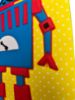 Picture of A5 Notebook Yellow with raised Robot on cover with 40 stickers (sheet) NEW