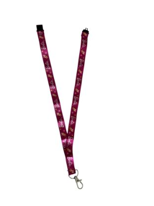 Picture of Barbie Lanyard dark pink barbie Lanyard Barbie NEW with unicorn design