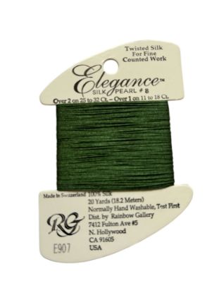 Picture of Rainbow Gallery Elegance 8 Silk Pearl Thread 20yds E907 Dark Pistachio Green