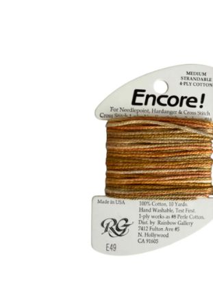 Picture of Rainbow Gallery stranded cotton 4 ply  ENCORE E49 caramels