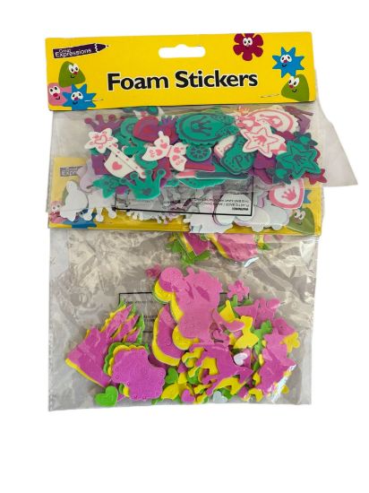 Picture of great expressions girls foam stickers princess unicorn stickers crown butterfly