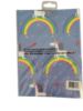 Picture of unicorn gift wrap set lilac cover with rainbows 2 sheets 2 tags