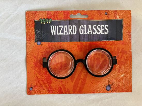 Picture of Kids Round Wizard Glasses Black Wizard Glasses halloween fancy dress glasses