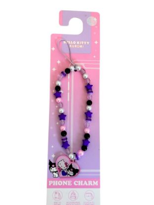 Picture of Kuromi HELLO KITTY Phone Charm Bag SANRIO Beaded Kawaii Charm NEW