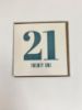 Picture of 21st birthday card Twenty one design New