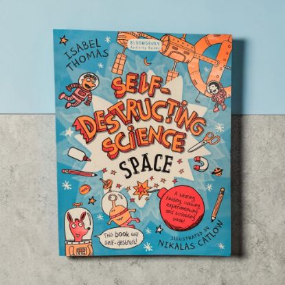 Picture of self destructing science space book New