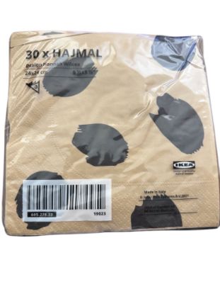 Picture of 30 x IKEA HAJMAL Paper napkins 605.279.33 24 x 24 cm NEW