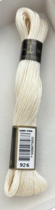Picture of IVORY Anchor coton a broder 16 embroidery thread colour 926 cream