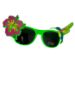 Picture of Tropical Hawaiian Sunglasses Pink Yellow Green New Fancy dress sunglasses