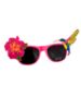 Picture of Tropical Hawaiian Sunglasses Pink Yellow Green New Fancy dress sunglasses