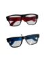 Picture of childrens sunglasses black frame BLUE ARMS blue or red handles