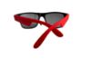 Picture of childrens sunglasses black frame BLUE ARMS blue or red handles