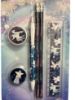 Picture of 6 PIECE UNICORN STATIONERY SET BLUE & WHITE RULER PEN ERASER SHARPENER 2 PENCILS