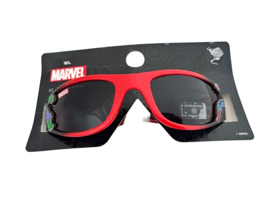 Picture of marvel avengers sunglasses Red black hulk and spiderman design New