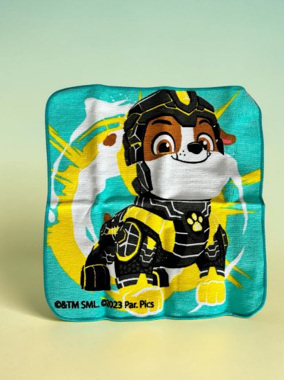 Picture of Paw Patrol Flannel Face Cloth Rubble approx 24 cm with stickers