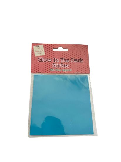 Picture of Blue Glow in the Dark sticker  10 x 10 cm