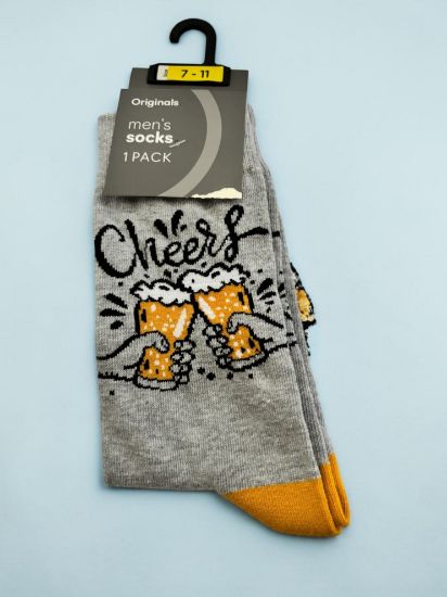 Picture of Men’s Novelty Socks Size 7-11 Cheers with Beers design fathers day socks NEW