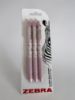 Picture of 3 x Zebra Z-Grip Smooth Ballpoint Pens Rose Blush Boxed