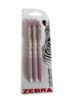 Picture of 3 x Zebra Z-Grip Smooth Ballpoint Pens Rose Blush Boxed