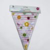 Picture of summer tropical fruit bunting pink and white stripy bunting 20 flags