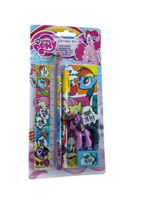 Picture of 6 piece My Little Pony Stationery set note pad Pen pencil eraser sharpener