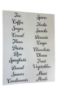 Picture of 44 x storage labels vinyl stickers tea, coffee etcherbs single letter decals vinyl labels 44 x storage