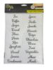 Picture of 44 x storage labels vinyl stickers tea, coffee etcherbs single letter decals vinyl labels 44 x storage