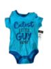 Picture of Boys blue babygrow body suit cutest little guy ever 6-9 months NEW  / 0-3 months