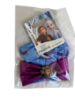 Picture of 1 x Disney Frozen Hair Scrunchie Frozen Scrunchy blue with pink bow anna charm