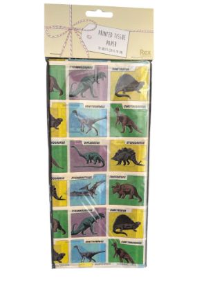 Picture of 10 x sheets DINOSAUR TISSUE PAPER  NEW prehistoric tissue paper design