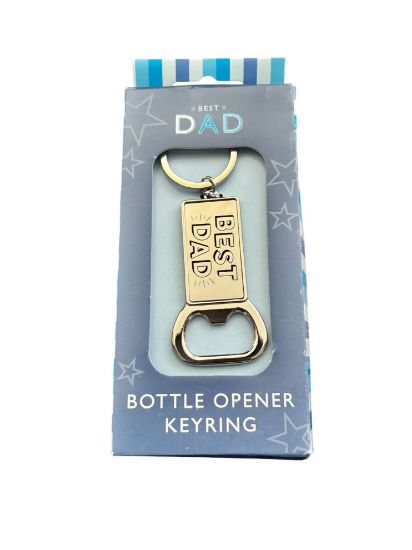 Picture of Best Dad  keyring fathers day gift blue box