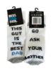 Picture of Fathers Day Gift Mens Socksthis guy is the best dad / go ask your mother  NEW UK 7-11 put your feet up dad