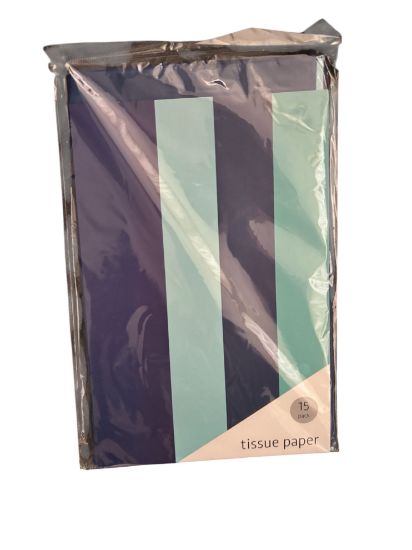 Picture of 15 SHEETS assorted blue TISSUE PAPER fathers day tissue paper gift wrap