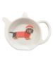 Picture of Tea Bag Tidy Holder Christmas Dachshund Melamine Dish Rest Christmas Sausage  dog  teabag tidy