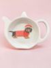 Picture of Tea Bag Tidy Holder Christmas Dachshund Melamine Dish Rest Christmas Sausage  dog  teabag tidy